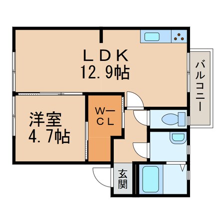 二里ケ浜駅 徒歩4分 2階の物件間取画像